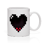 Pixel Heart Heat Changing Mug
