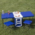 The Rolling Cooler with Table and Chairs – The Full Picnic Experience