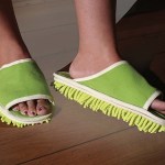 These Microfiber Dusting Slippers clean while you walk