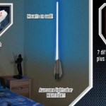 RC Star Wars lightsaber wall light